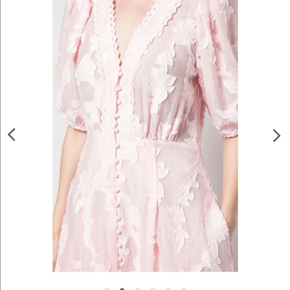 Tanya Taylor Ariela Maxi Dress in Pink Floral Jacquard Size 2 - Picture 7 of 14